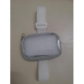 HIFILTURE Garage Door Opener Holder for Visor, Mini Universal Bag for Garage Door Key Fob Remote Control, Adjustable Visor Case for Car Key Fob, Lipsticks Cosmetics Small Items (Gray)