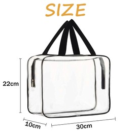 3PCS Toy Storage Bags Clear Makeup Bags Large Toy Storage Bags with Reusable Clear Board Game Storage Portable Travel Luggage Small Toy Storage Waterproof Transparent Small Clear Handbag Purse