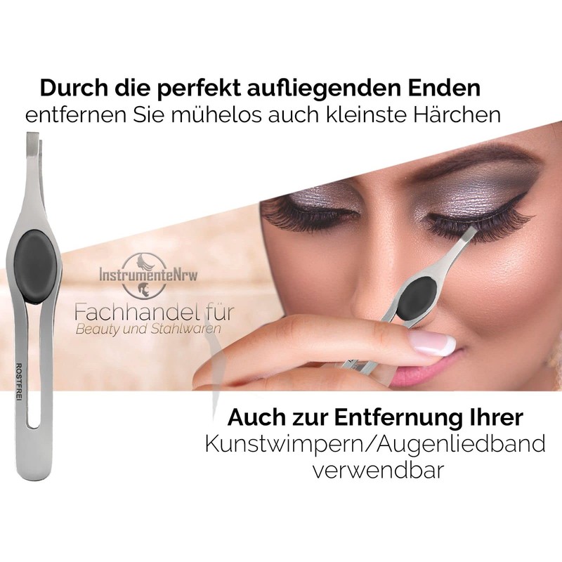 Tweezers with Soft Grip Handles with Straight Top