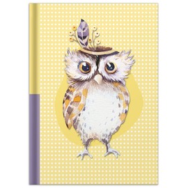 RNKVERLAG 46812 Notebook Owl DIN A5 Dotted with 96 Sheets 70 g/m² Pack of 1