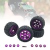 rockible 4 Pieces RC Car Wheel and Tires Set,Rubber Tires,Replacement