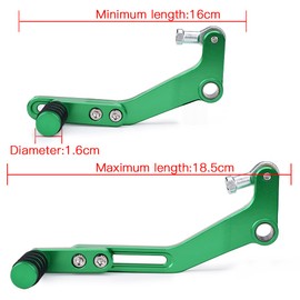 LEDISHUN Motorcycle Accessories Shifter Pedal Toe Pegs Left Gear Shift Lever Compatible with Kawasaki Ninja 400 Z400 Ninja 500 Z 500 (Sand Black)