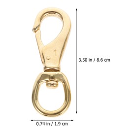 TEHAUX 2 Pcs Swivel Snap Hooks, Brass Lobster Claw Clips, Keychain, Bag, Dog Leash Clips