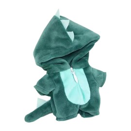niannyyhouse 10 cm Plush Doll Clothes Dinosaur Shark Onesies Loose Bodysuit Soft Stuffed Plush Toy Dress Up Accessories (Green)