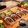 GGOLDMER 30 Pack Disposable Aluminum Foil Pans with Lids, 10x7.5