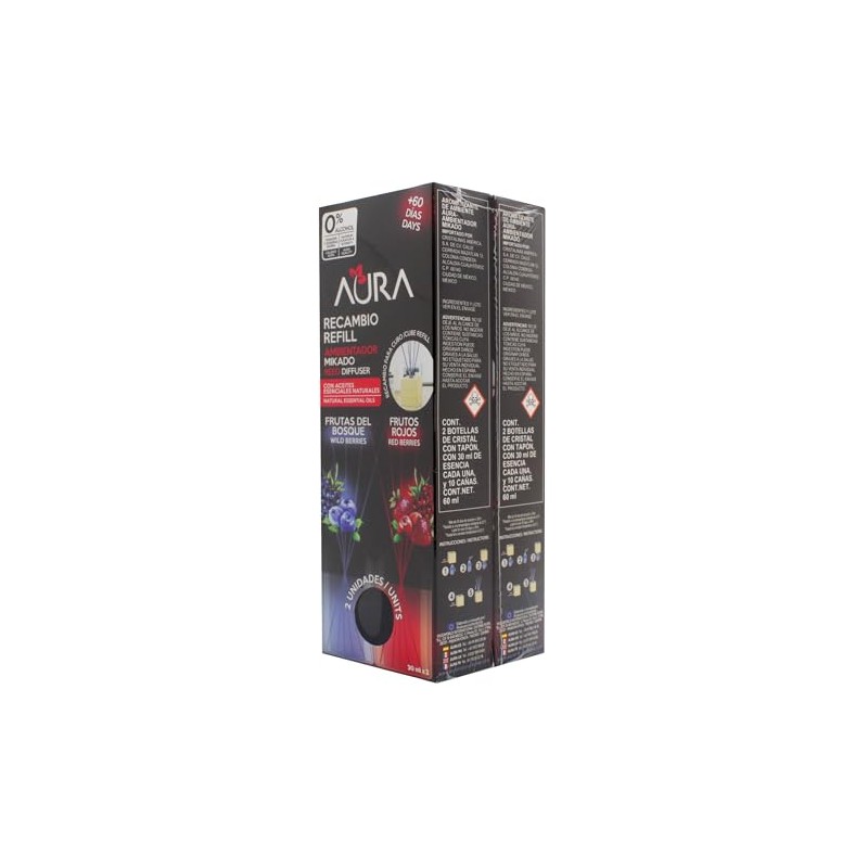 Aura Ambientador Mikado Frutos Rojos 2 Pack 30 ml