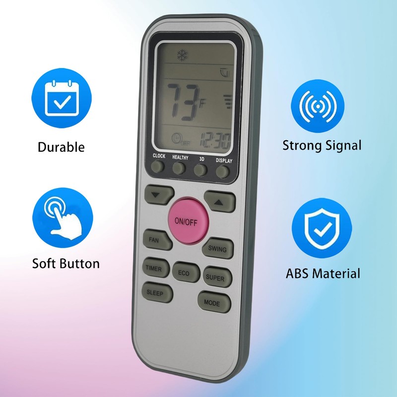 Replacement Remote Control GYKQ-36 Compatible for TCL AC Air Conditioner