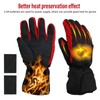 Electric Heated Gloves Polyester Waterproof Battery Powered Winter Heated Gloves