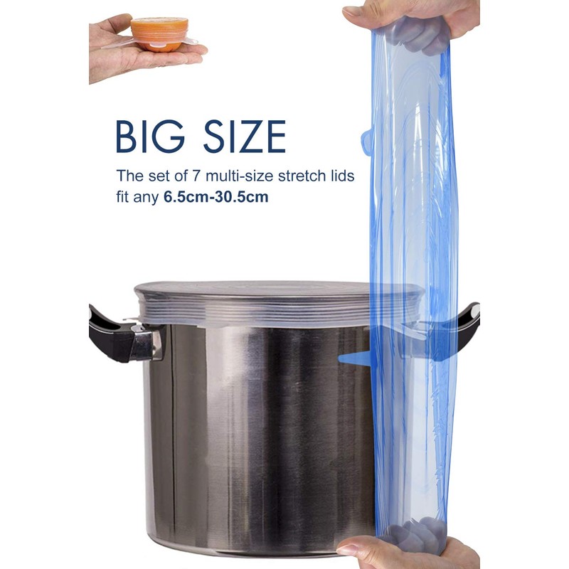 Longzon Silicone Stretch Lids 14 Pack Include 2Pcs Size up