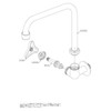 TOTO T131BLUN13H Single Faucet (Horizontal Faucet) for General and Cold