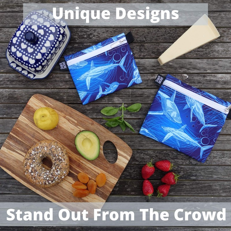 SnackJacket Reusable Sandwich & Snack Bags - Set of 2