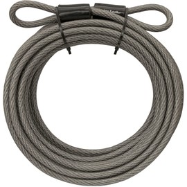 Master Lock Steel Bike Lock Cable, 30 ft. Long x 3/8 in. Diameter Vinyl Coated Cable with Looped Ends, 70DCC