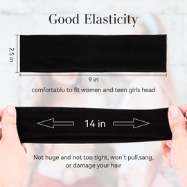 Taowave Head Bands for Women's Hair,9PCS Fashion Headbands for Women Non Slip,Soft Cotton Fabric with Full Elasticity,Suitable for You to Wear in Daily Life, Yoga, Exercise etc (9Colors-A, One Size)