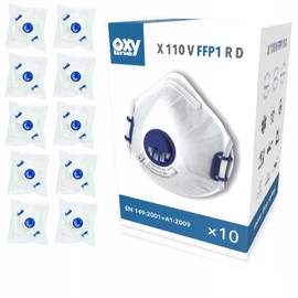 FFP1 RD Protective Half Mask with Valve, Multi-layer Protection, Comfortable, Reusable, Pack of 10