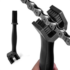 Ziciner Motorcycle Bicycle Chain Brush, Chain & Wheel Cleaning Tool, Crankset Chain & Gears Cleaner, Bicycle Chain Washer for Mountain Bike Motorcycle Chain (Black)