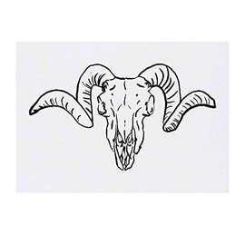 Azeeda Large 'Ram Skull' Temporary Tattoo (TO00033634)