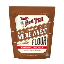 Bob's Red Mill Whole Wheat Flour, 3 Pound (Pack of 4) - Whole Grain, Non-GMO, Vegan