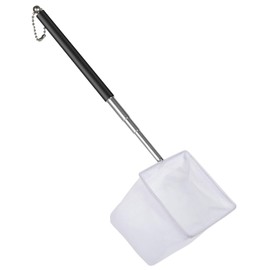 Aquarium Shrimp Net 5/7.5/10 cm Tiny Fish Tank Net with Extendable Stainless Steel Handle Soft Round/Square Fine Net Mesh for Fish Tanks & Small Ponds