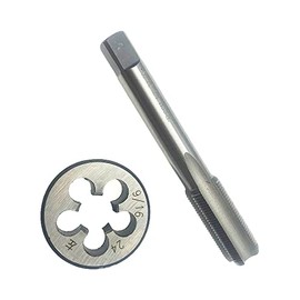 9/16-24 Tap Die LH 9/16-24 Tap Set Die Left Hand Tool, 9/16-24 Tap and Die 9/16x24 Tap Threading Tool LH Straight Fluted Machine