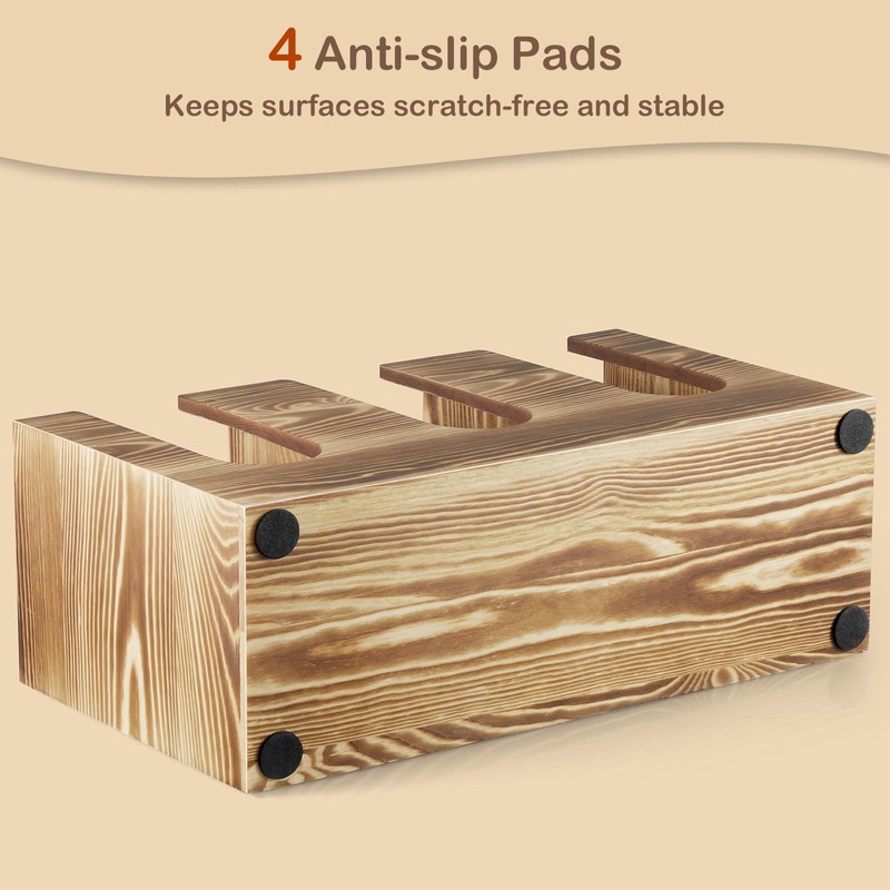 GCWSTJK Wood Coffee Cup and Lid Holder Organizer, Disposable Cup