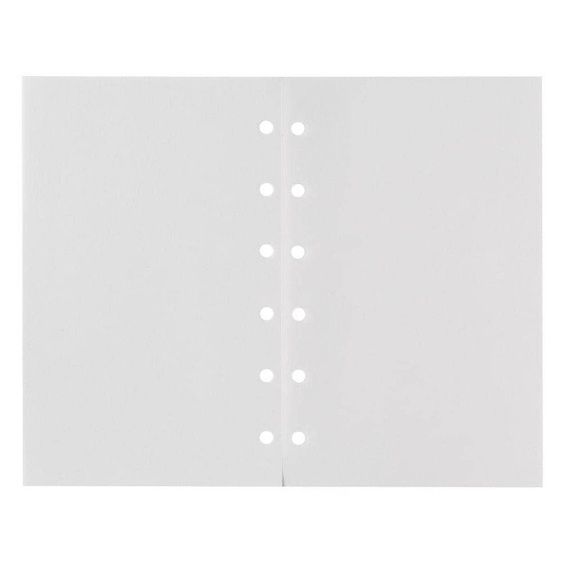 Mini 6 Hole Size Refills, P455, Blank Notes, 100 Sheets