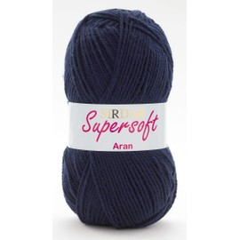 Sirdar Supersoft Aran Knitting Wool/Yarn 100g - 906 Navy