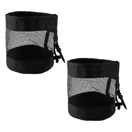 Tabanzhe Golf Ball Bag 2PCS Golf Storage Drawstring Mesh Pouch Durable Lightweight Ball Holder Accessory for Training Practice Storage