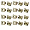 sourcingmap 20pcs M6 Carbon Steel Captive Cage Nut Brass Tone
