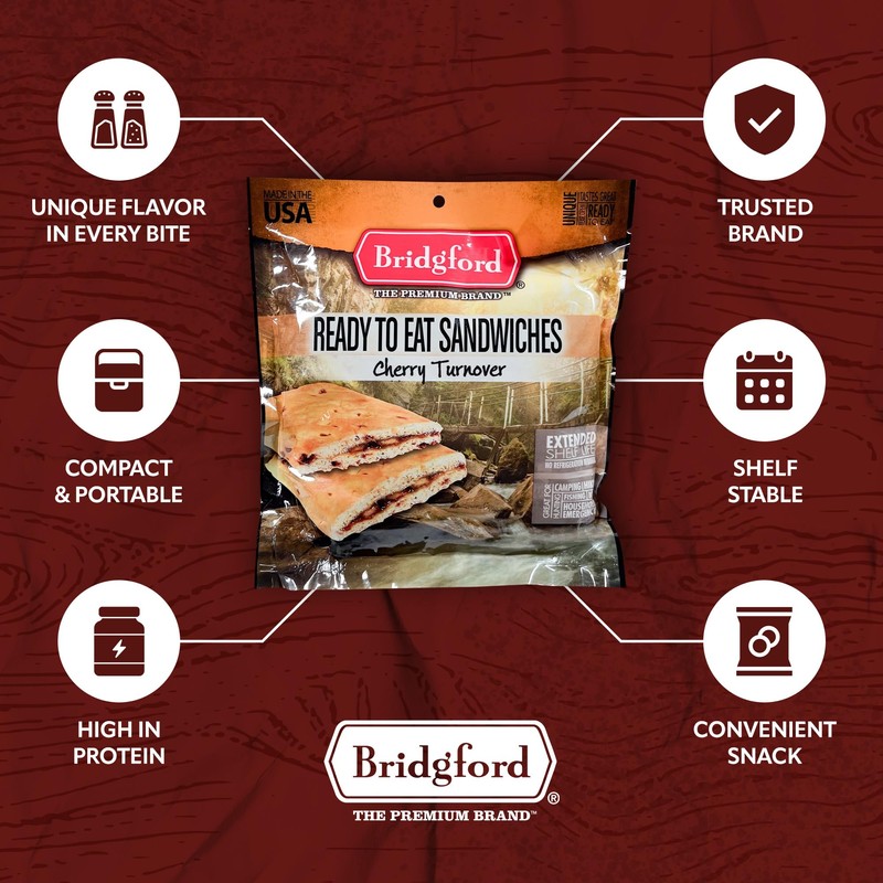 Bridgford Cherry Turnover - Shelf-Stable Survival Food Storage - 3