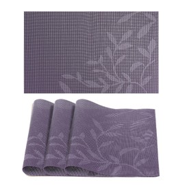 sourcing map 4 Pcs Placemats, Durable Placemats,Heat Resistant Non-Slip Place mats for Dining Table, Washable Durable PVC Vinyl Woven Table Mats