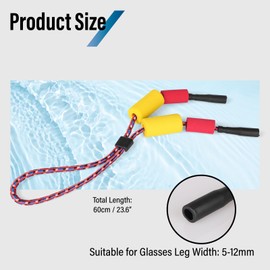 Dhoptical 2 Pack Eyeglasses Floating Strap Sunglass Retainer for Swimming, Snorkeling & Rafting - Bright Colors, Large Holes Fits 5mm+ Temple (Pink (2 Park))