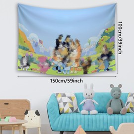Sidesea Anime Tapestry, Bedroom Decor Wall Tapestry Hanging Funny Blanket Wall Decorations Tapestries Anime Posters for Bedroom Backdrop Cool Anime Cartoon Tapestry Funny Tapestry Flag Posters