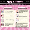 Sun&Beam Nails Handmade Nail Tips Short Round Pink White Gold