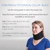 Core Products Foam Black Cervical Collar - 3.5 Inches Chin