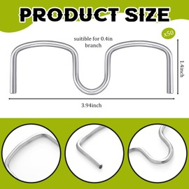 MorningRo 50 Pcs Fruit Tree Limb Spreaders Plant Tying Machine Puller Branchs Preaders Plum Tree Open Angle Pull Branch Stereotyped Tying Bending Farm Tools, M-3.94(Inch), Galvanized