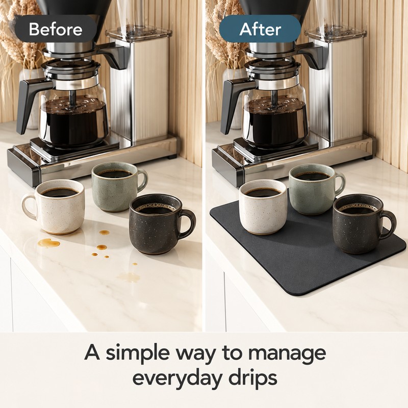 Super Absorbent Kitchen Drying Mat for Countertops – Quick-Dry 20