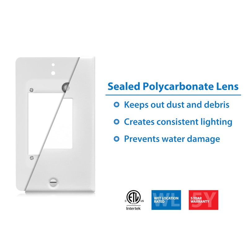 NICOR Lighting STP2 Frosted White LED Step Light with Photocell