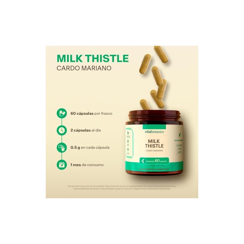 Cardo Mariano, Cúrcuma y Moringa Multivitamínico Natural VITAL BOTANICS