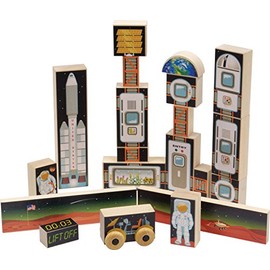 Space Mission One Block Set (Gold Gift Box) - Made in USA
