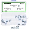 sourcing map 15Pcs Threaded Inserts, 3 Sizes Stainless Steel 303