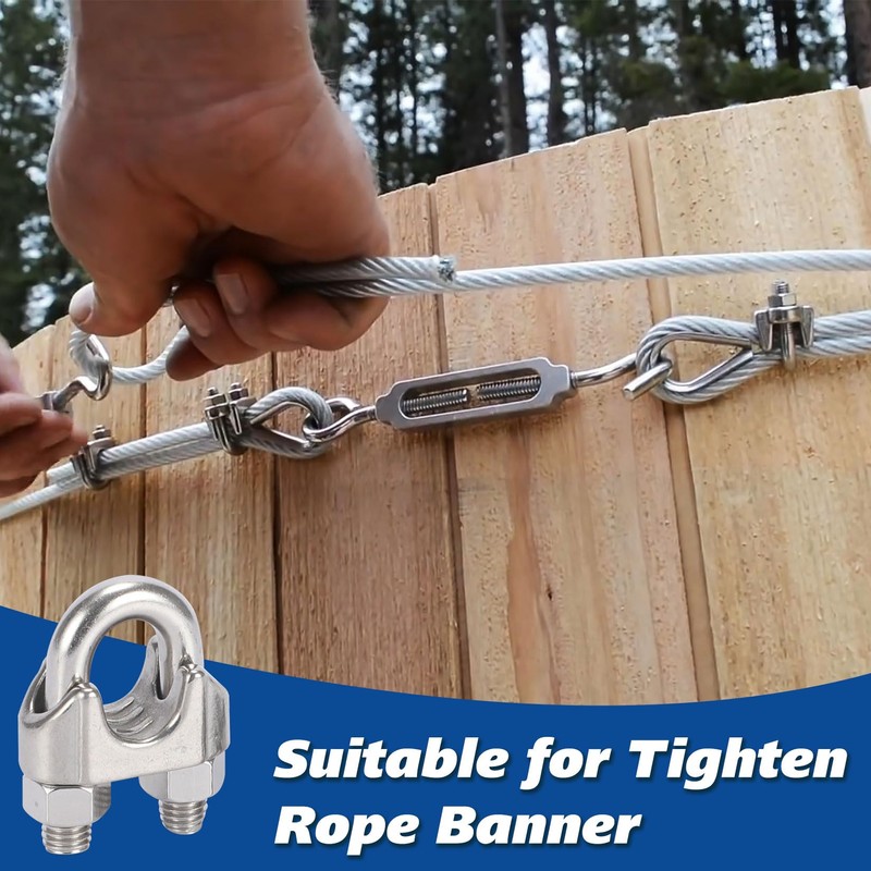 Forbabe Wire Rope Clamp 4 mm Pack of 20 M4