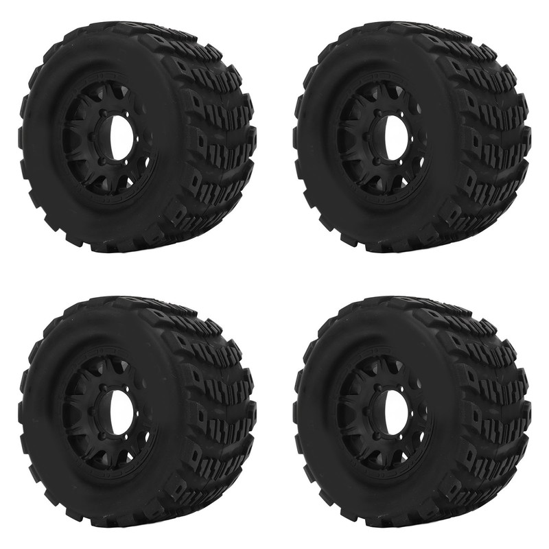 4 Pcs 1/10 RC Snow Tires Set with Wheels Strong