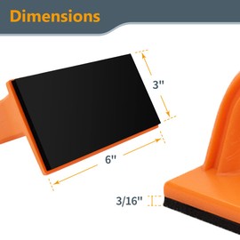 POWERTEC 71032 - Bloque de empuje con mango Egronómico con almohadilla antideslizante para sierra de mesa, mesa de enrutador, sierra de cinta y junta, herramientas de trabajo de madera y accesorios de