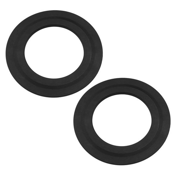 Pack of 2 Toilet Flush Valve Seal Replacement Toilet Flush Valve Rubber Sealing Washer 43 mm x 71 mm 34490507 Compatible with Siamp Optima 49 50 Black