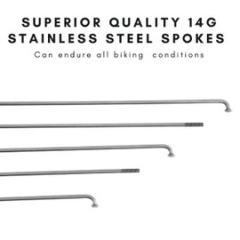 Vincita 36 Pieces 14G J Bend Bicycle Stainless Steel Spokes 254mm - 294mm with Brass Nipples for MTB Wheel Spokes, Ebike, Downhill, Trekking, City Bikes - Replacement/Repair Spokes (274 MM)…