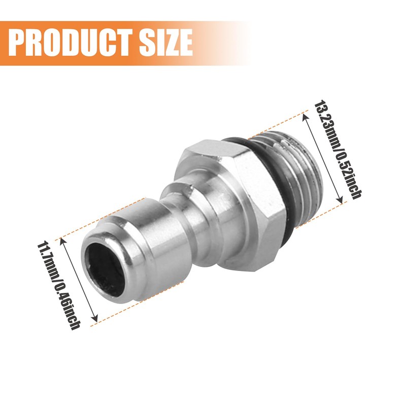 2 Pcs 1/4'' Quick Release Connector, 14mm Male Thread to