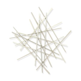 Cheungs Avalon Abstract, Silver Bar and Panel Wall Decor Piece