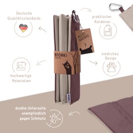 BJORKI® Children's Seat Cushion, Foldable Outdoor with Optimal Cold and Moisture Protection, Robust Seat Pad, Thermal for Hiking, Stadium and on the Go (Pastel Beige)