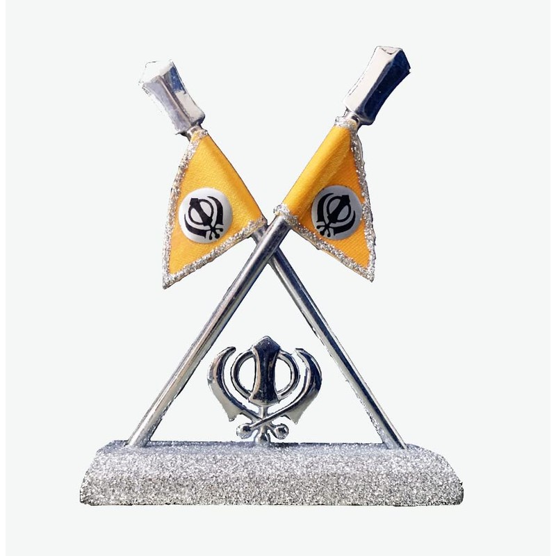 BEXCO Nishan Sahib Flag with Khanda Symbol – 4 Inch