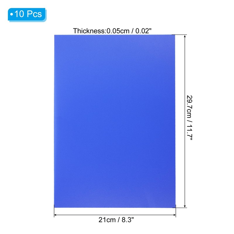 PATIKIL 20 Mil Clear PVC Binding Covers, 10 Pcs Front